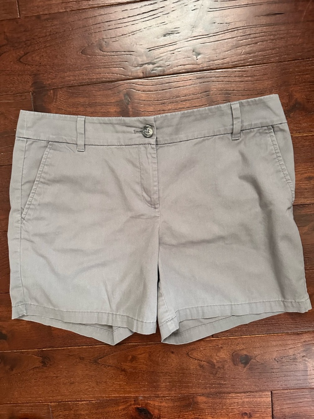LOFT Dark Gray Chino Bermuda Shorts
